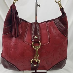 Coach Leather Suede Slim Hobo Bag